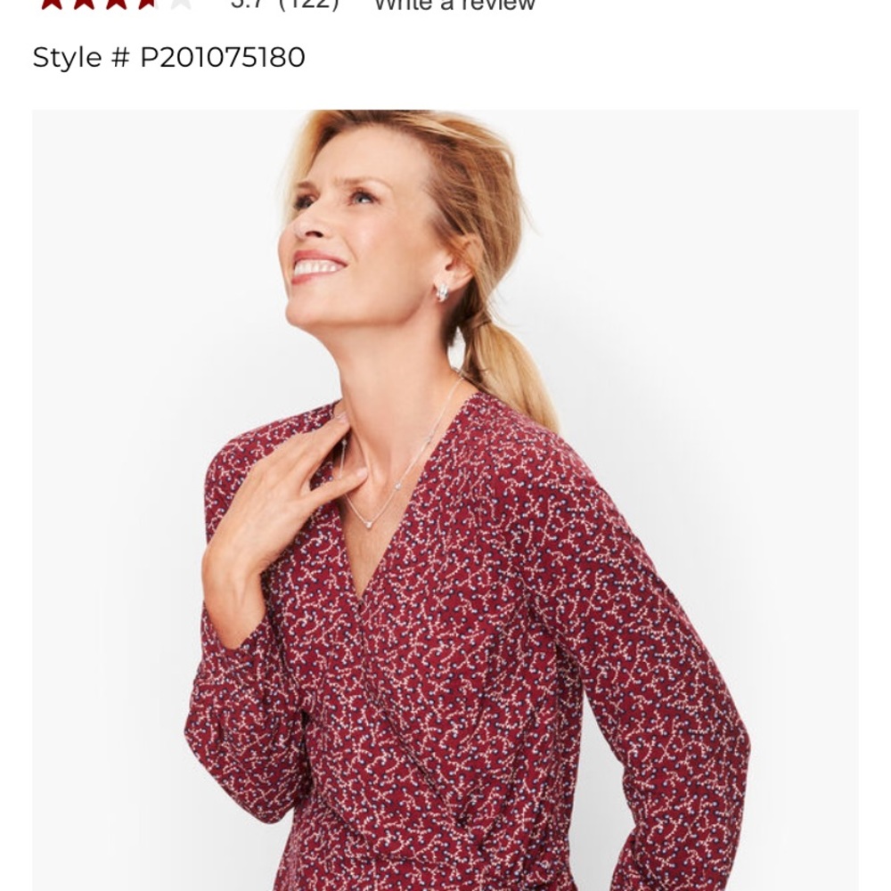 Talbots wrap top